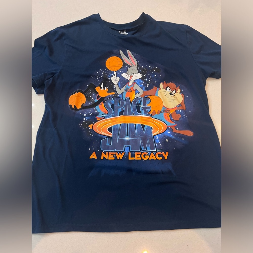 Space Jam A New Legacy Blue‎ Looney Tunes Squad T-shirt Mens Large
